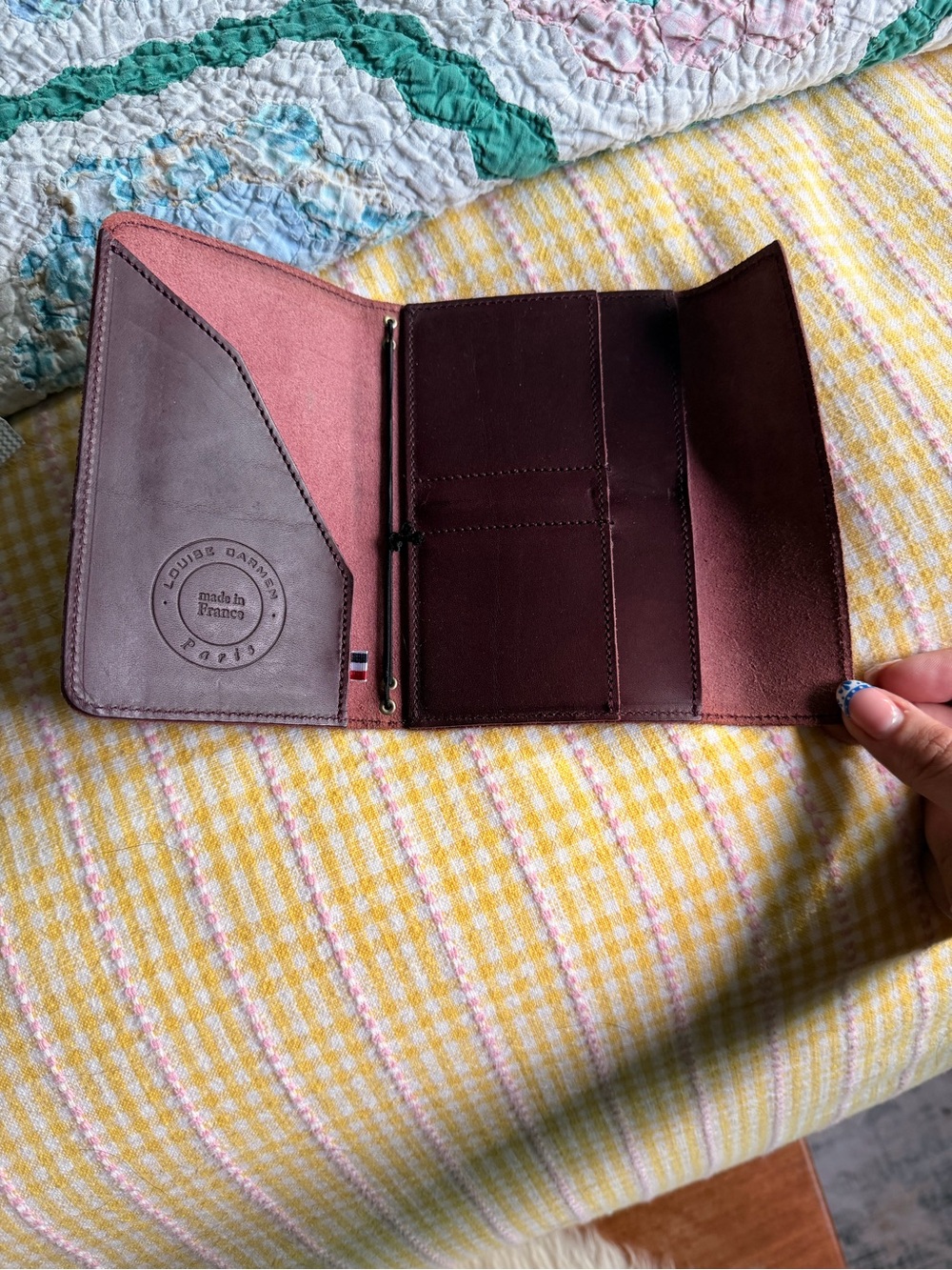 Leather Travel Journal Louise Carmen Notebook - Burgundy - Picture 3 of 5